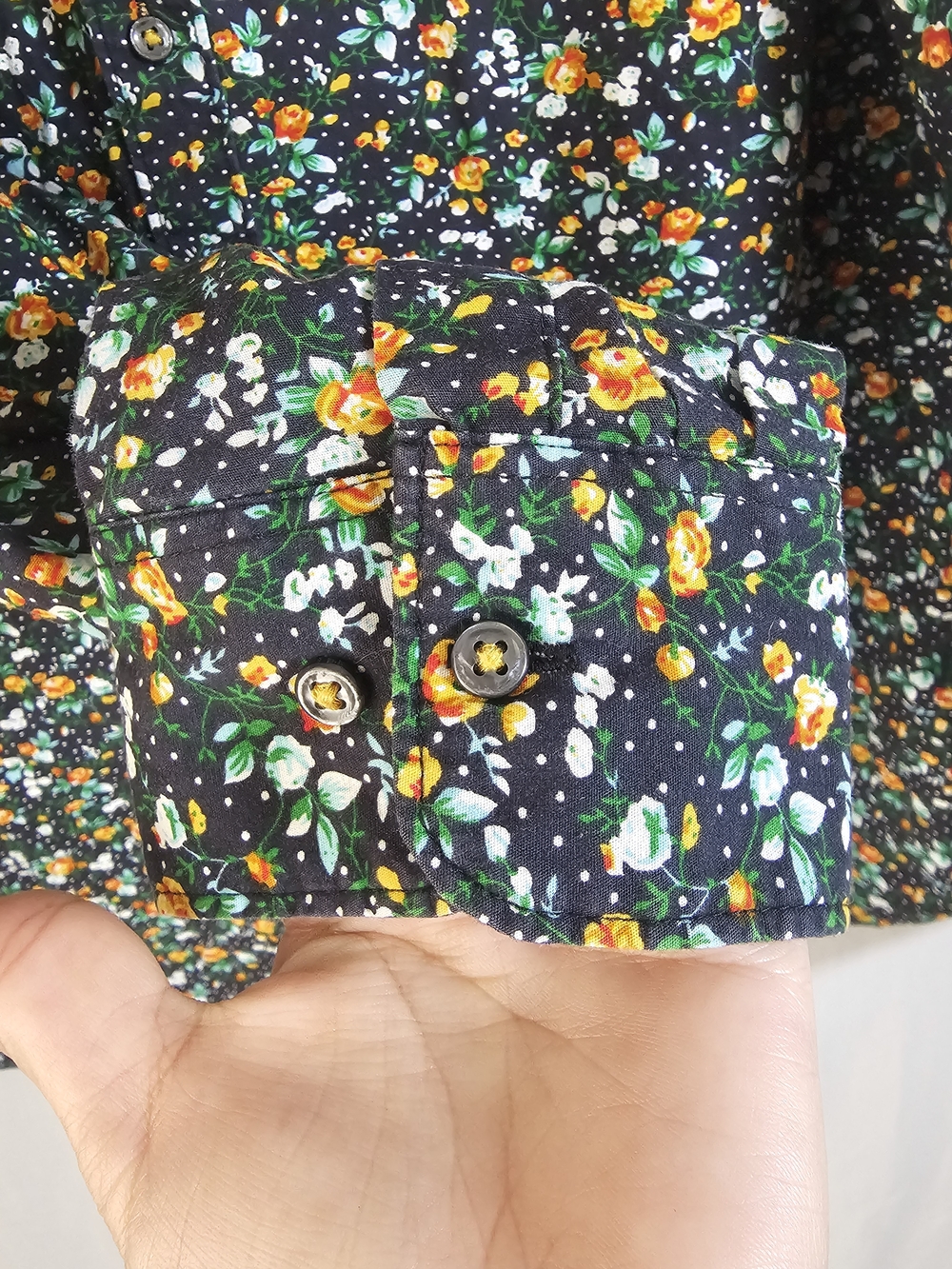 Cactus Man Ricky Singh 100% Cotton Long Sleeve Floral Pattern Shirt Size XL - Picture 6 of 13